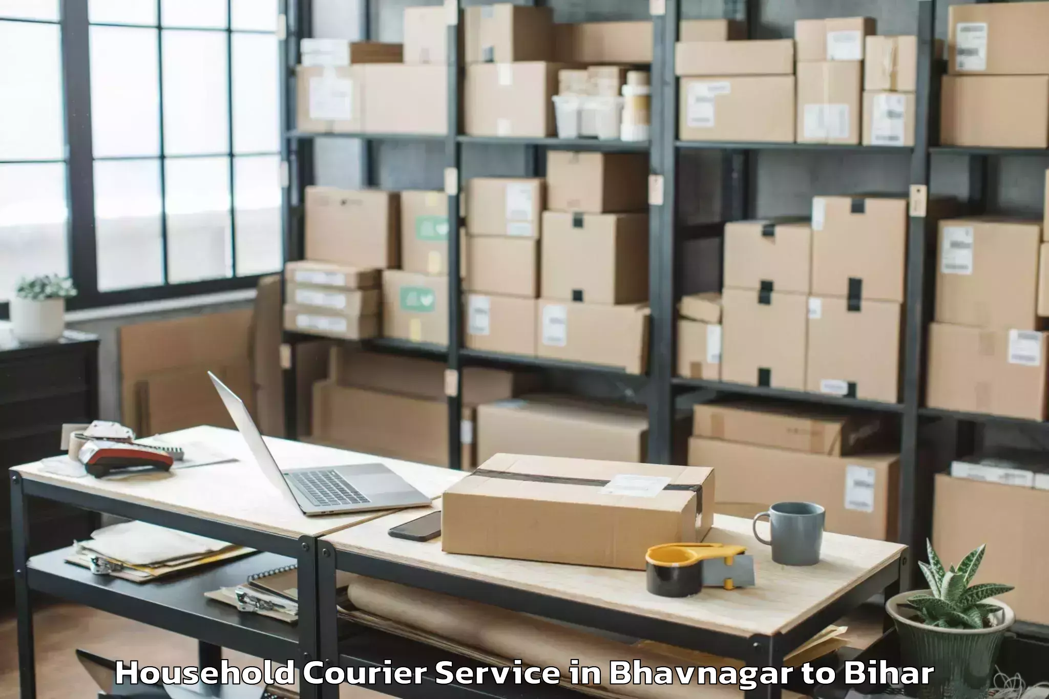 Reliable Bhavnagar to Lauriya Household Courier